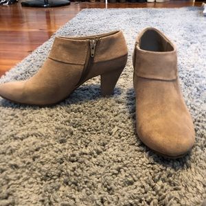 Tan Heeled Booties